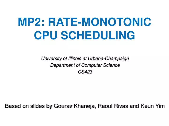 m p2 rate monotonic cpu scheduling