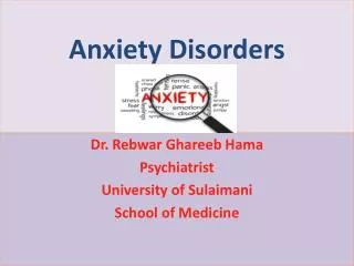 anxiety disorders