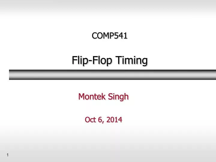 comp541 flip flop timing
