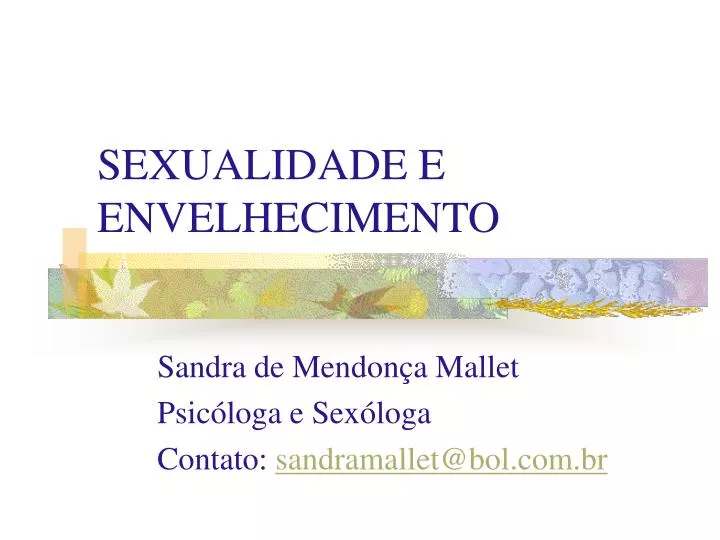 sexualidade e envelhecimento