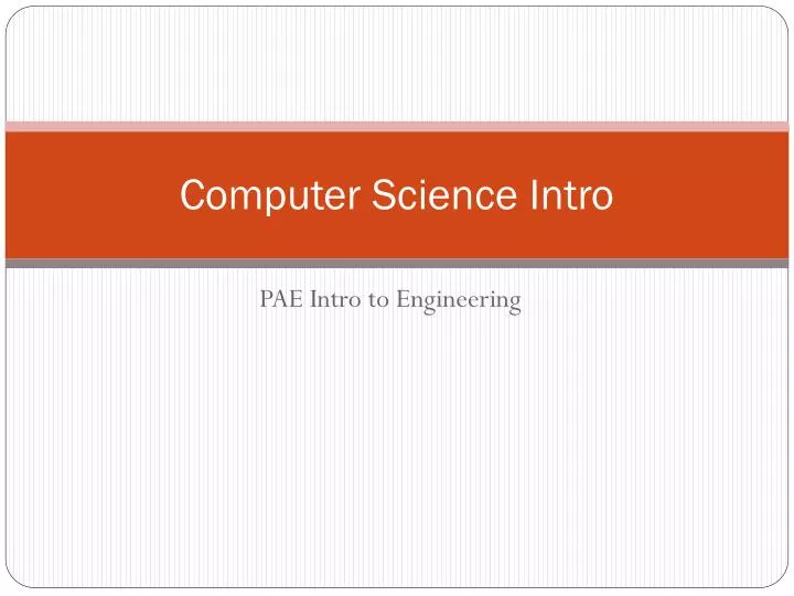 computer science intro