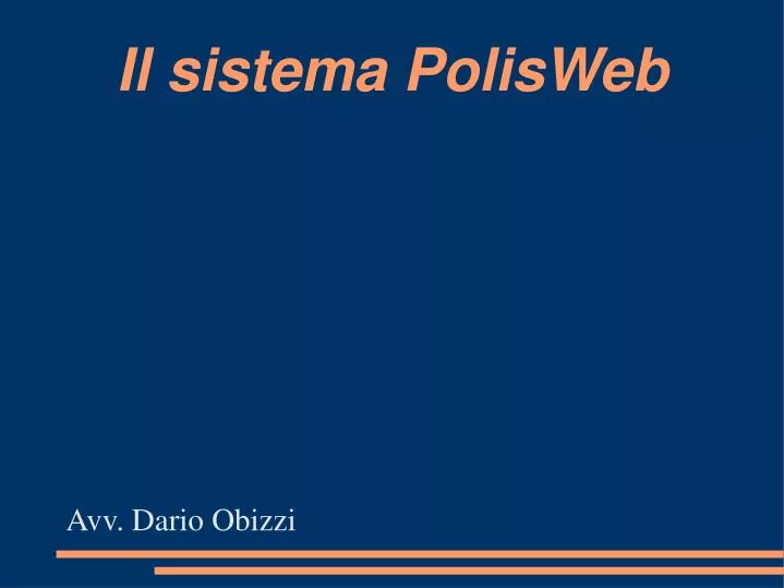 il sistema polisweb