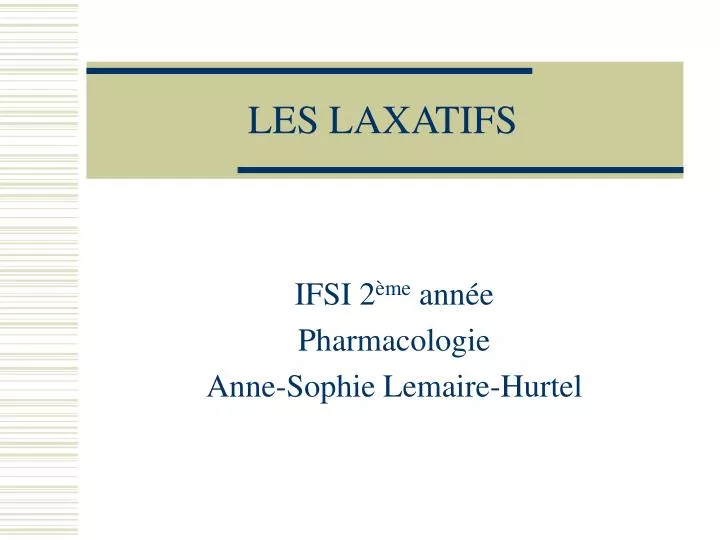 les laxatifs