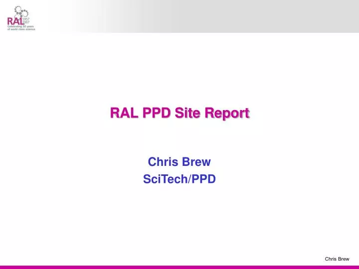 ral ppd site report