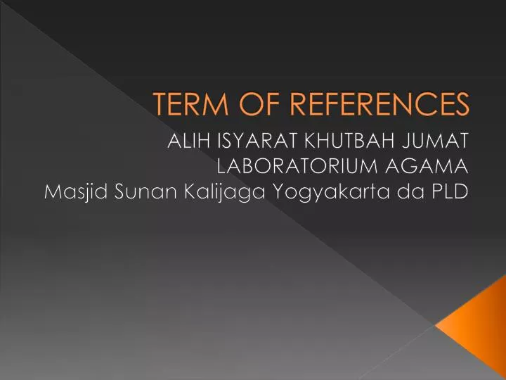 term of references