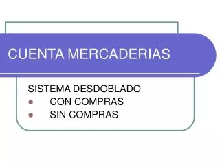cuenta mercaderias