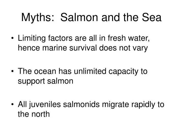 myths salmon and the sea