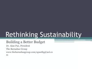 Rethinking Sustainability