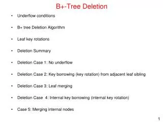 B+-Tree Deletion