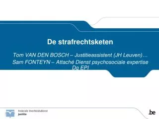 de strafrechtsketen