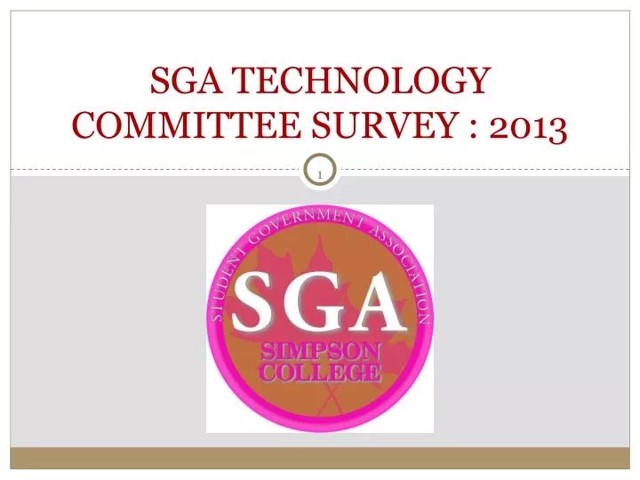sga technology committee survey 2013