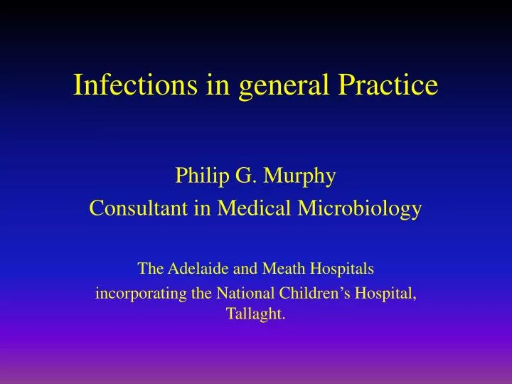infections in general practice