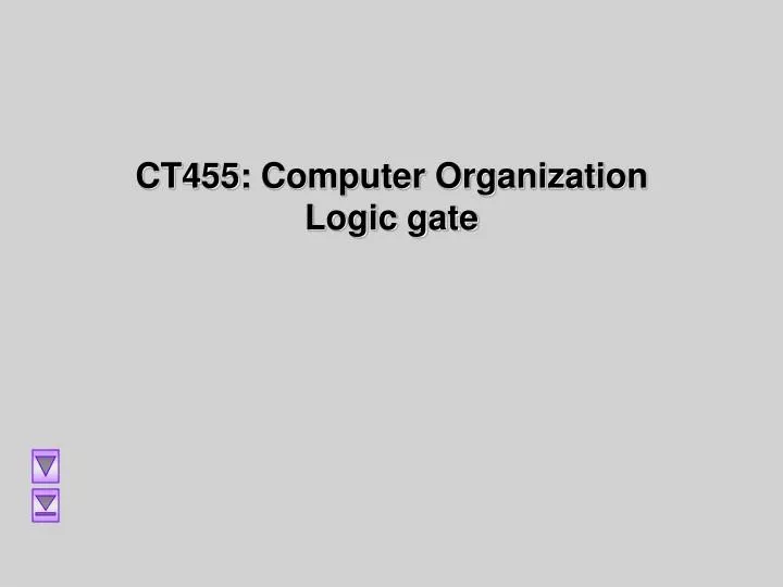 ct455 computer organization logic gate
