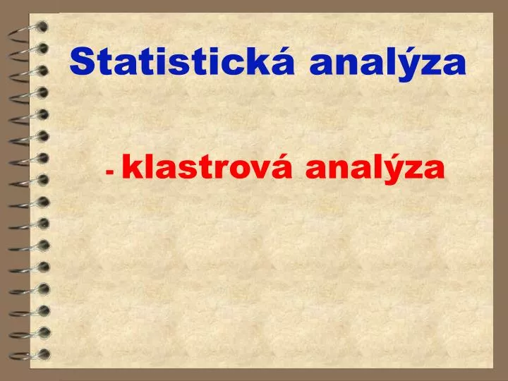 statistick anal za