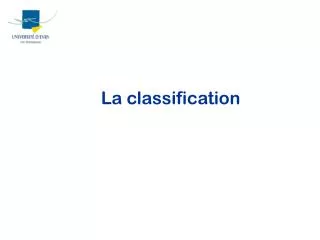 la classification