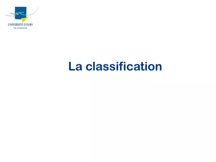la classification