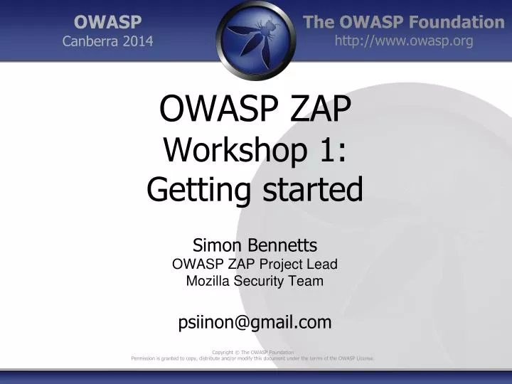 owasp zap workshop 1 getting started