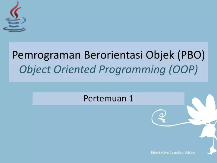 pemrograman berorientasi objek pbo object oriented programming oop