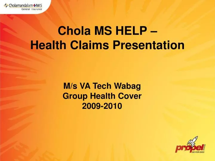 chola ms help health claims presentation