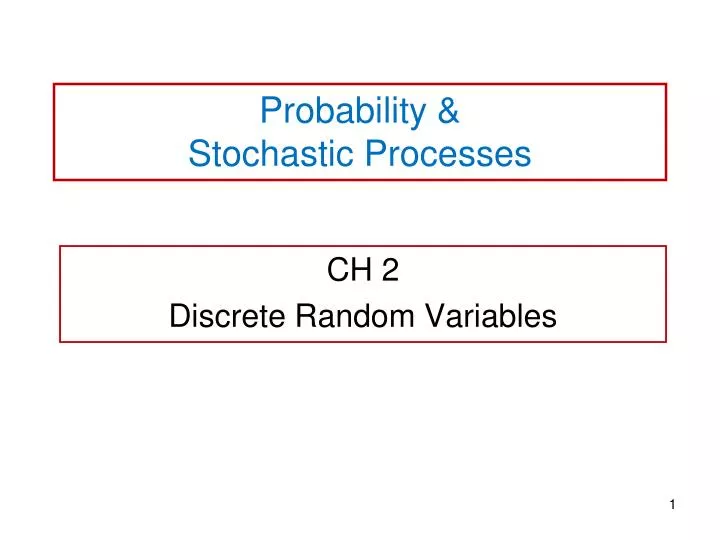 probability stochastic processes