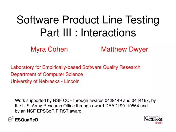 software product line testing part iii interactions
