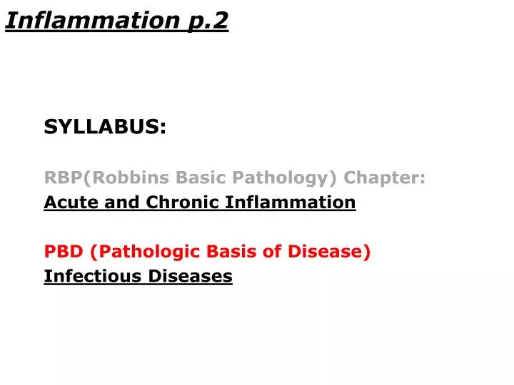 inflammation p 2