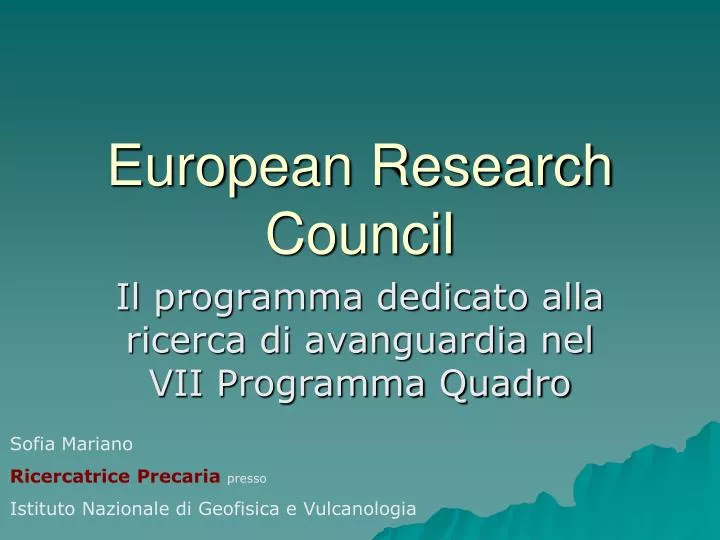 european research council