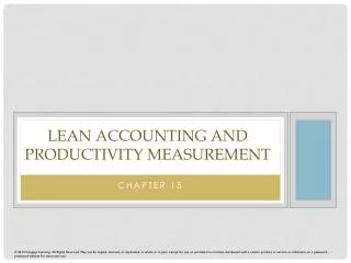Lean Accounting and Productivity Measurement