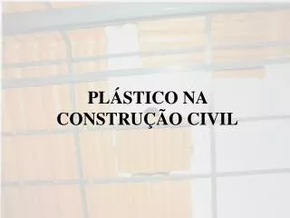 pl stico na constru o civil