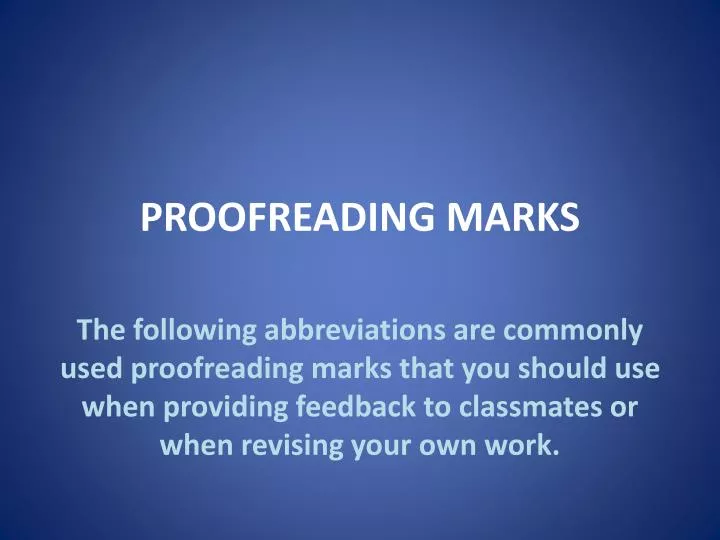 proofreading marks