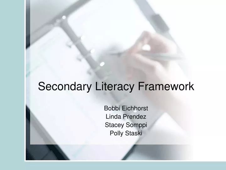 secondary literacy framework