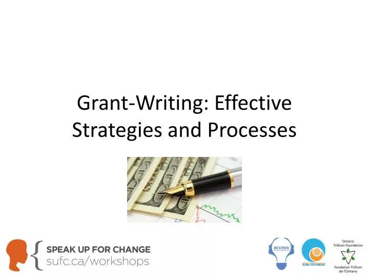 grant writing effective strategies and processes