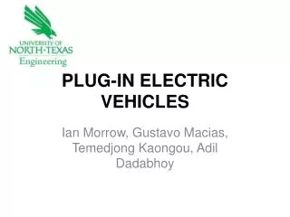 PLUG-IN ELECTRIC VEHICLES