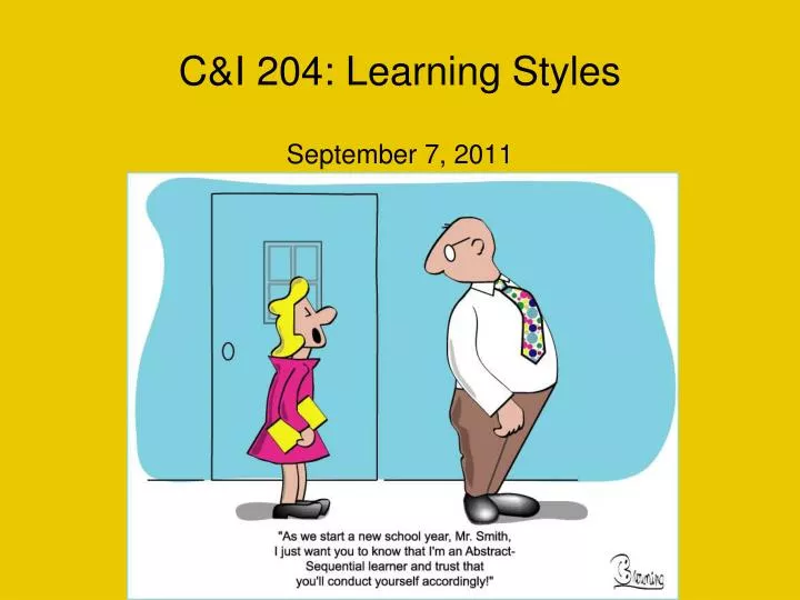 c i 204 learning styles
