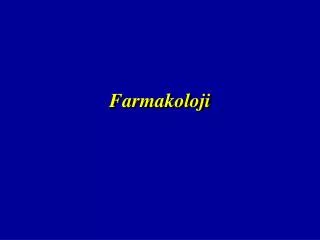 farmakoloji