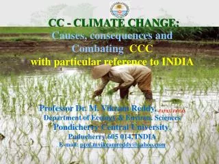 CC - CLIMATE CHANGE: