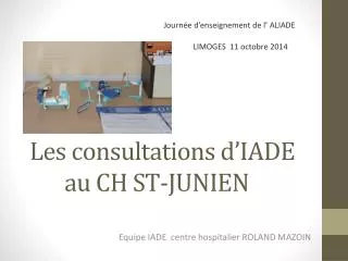 les consultations d iade au ch st junien