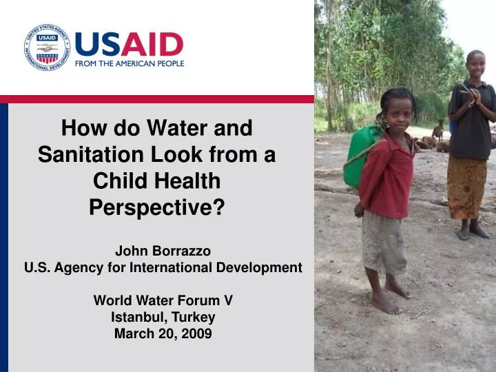 how do water and sanitation look from a child health perspective