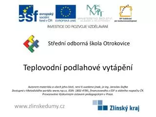 teplovodn podlahov vyt p n