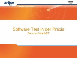 software test in der praxis bonn to code net