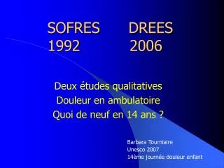 sofres drees 1992 2006