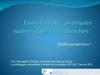 volution des pratiques num riques et recherches