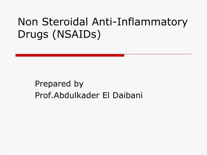non steroidal anti inflammatory drugs nsaids