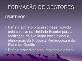 forma o de gestores