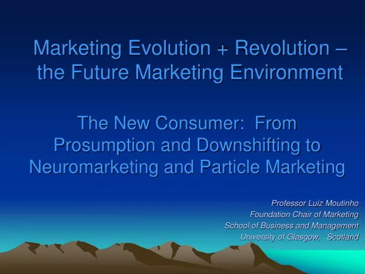 marketing evolution revolution the future marketing environment