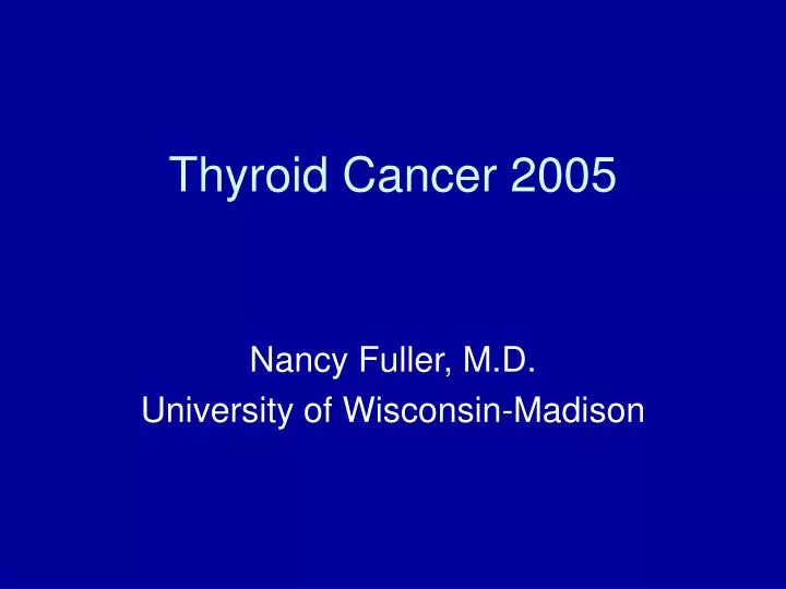 thyroid cancer 2005
