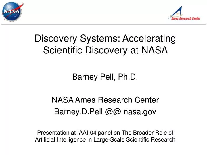 discovery systems accelerating scientific discovery at nasa