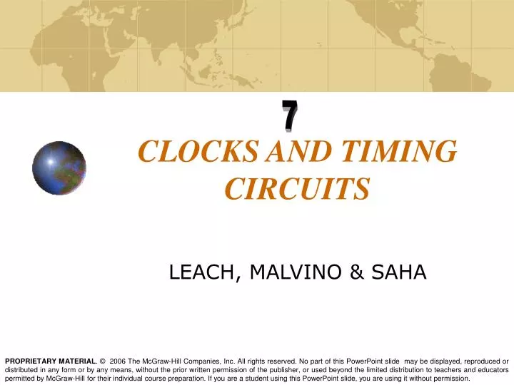 clocks and timing circuits