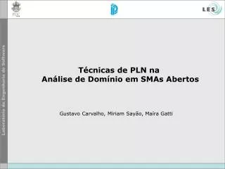 t cnicas de pln na an lise de dom nio em smas abertos