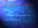 Analytical validation of Computer Codes - slide 1
